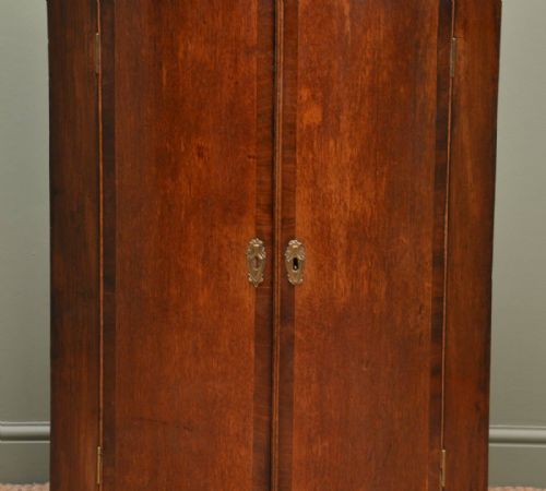 fig 1. Fine Quality Bow Fronted Antique Georgian Corner Cupboard