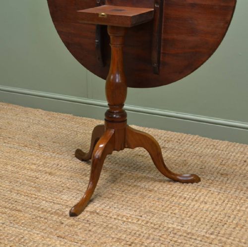 fig 1. Georgian Mahogany Circular Tripod Occasional Table