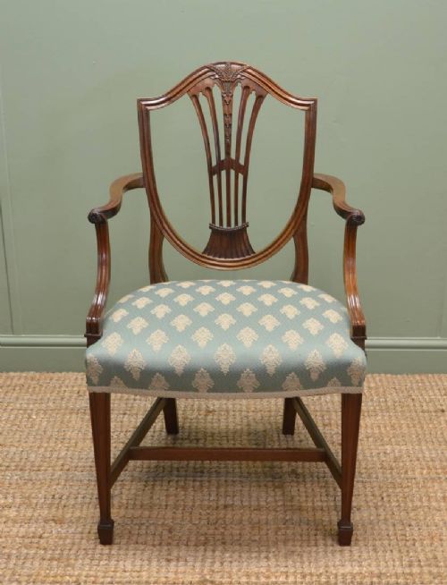 fig 1. Fine Quality, Set of Eight Edwardian Mahogany Antique Dining Chairs