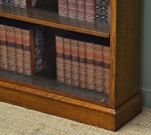 fig 1. Tall Victorian Solid Oak Antique Open Bookcase