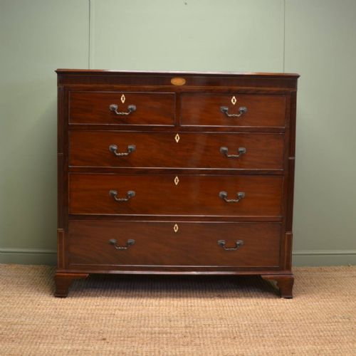 Fine Quality Large Inlaid George III Mahogany Chest of Drawers
