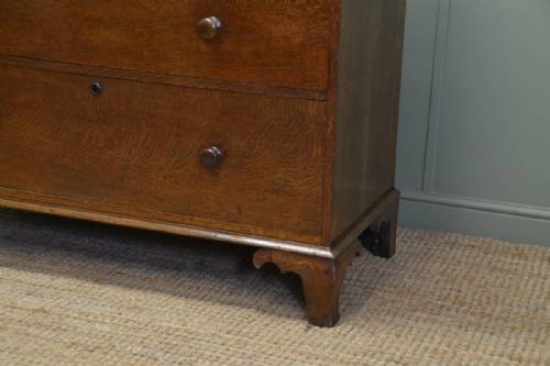 fig 1. Fine Georgian Oak Antique Chest Of Drawers
