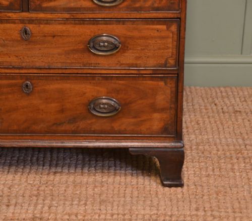 fig 1. Small George II Antique Mahogany Bureau