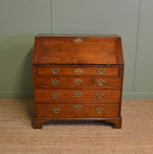Quality George III Walnut Antique Bureau