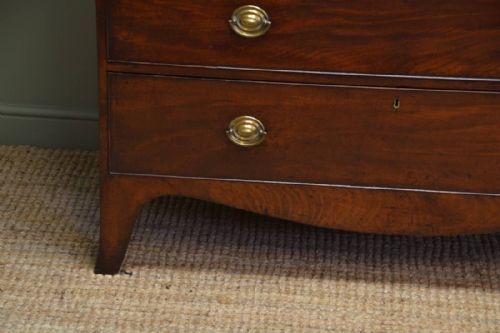 fig 2. Beautifully Figured George III Antique Mahogany Linen Press