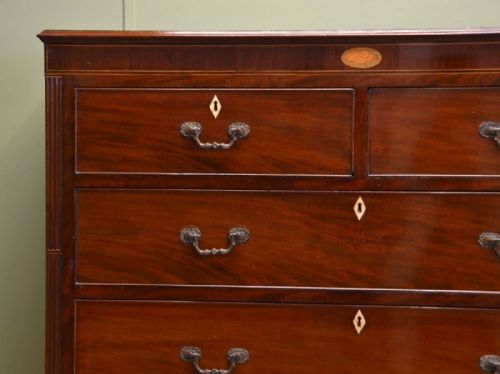 fig 1. Fine Quality Large Inlaid George III Mahogany Chest Of Drawers