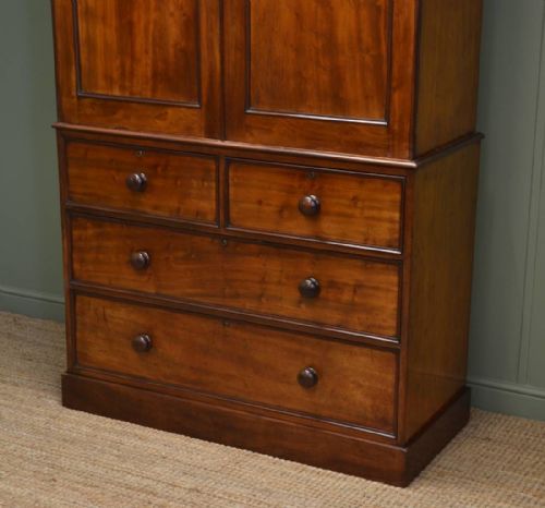 fig 1. Victorian Mahogany Hanging Linen Press. ca 1840.