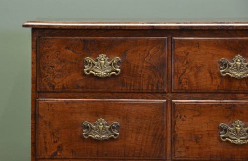 fig 2. Rare Small Solid 'Burr' Pollard Oak Antique Chest Of Drawers