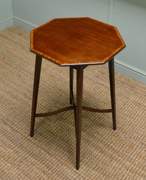 Antique Edwardian Inlaid Mahogany Occasional Table