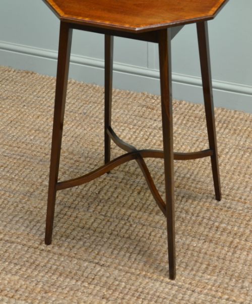 fig 1. Antique Edwardian Inlaid Mahogany Occasional Table