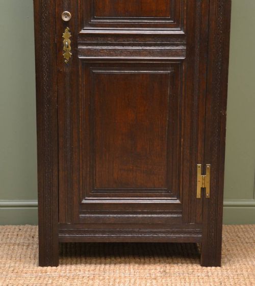 fig 1. Georgian Design Antique Edwardian Oak Hall Cupboard.