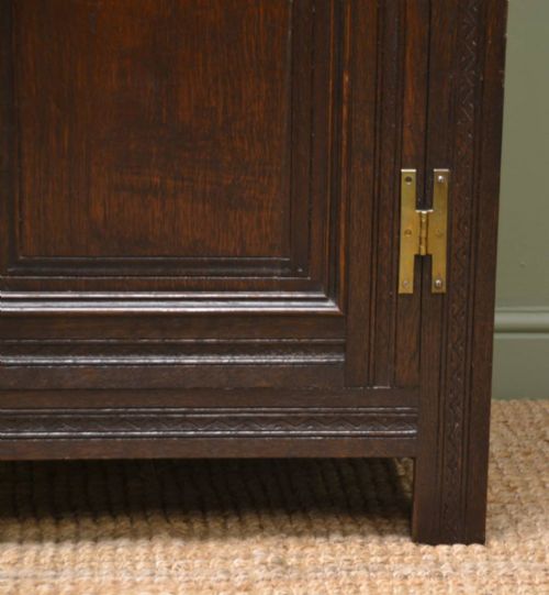fig 2. Georgian Design Antique Edwardian Oak Hall Cupboard.