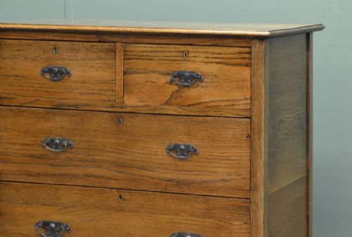 fig 2. Edwardian Golden Oak Antique Chest of Drawers