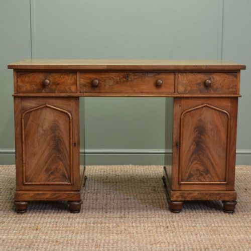 Characterful Mellow Mahogany Victorian Pedestal Desk