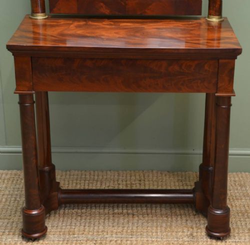 fig 1. Stunning French Empire, Figured mahogany Antique Dressing Table