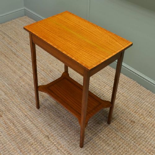 Stunning Quality Edwardian Satinwood Occasional / Side Table