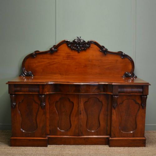 Magnificent Victorian Figured Mahogany Antique Sideboard