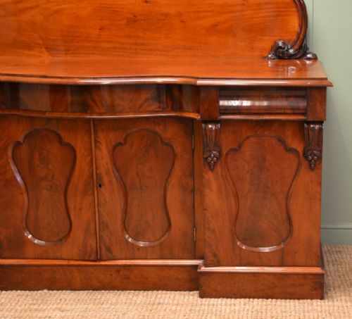 fig 1. Magnificent Victorian Figured Mahogany Antique Sideboard