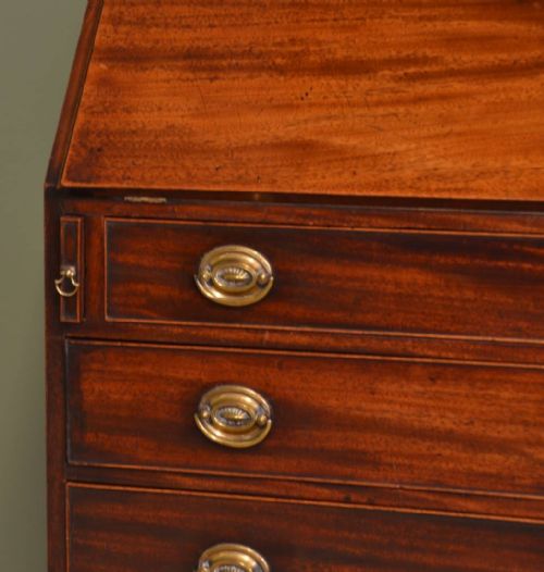 fig 2. Superb Quality Antique Georgian Mahogany Bureau.