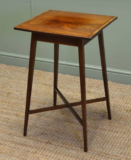 fig 1. Edwardian Antique Flamed Mahogany Occasional Table.