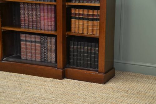 fig 1. Victorian Oak brakefronted Antique Open Bookcase