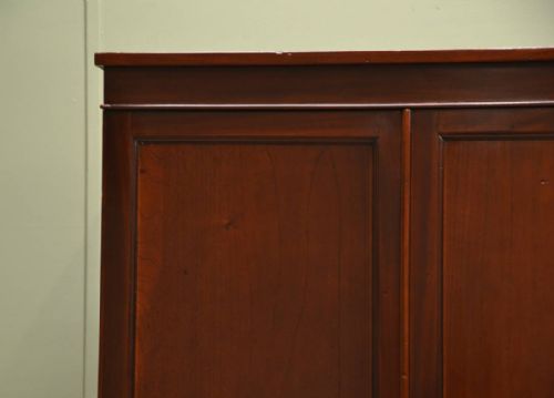 fig 2. Tall Victorian, Rich Mahogany Antique Cupboard.