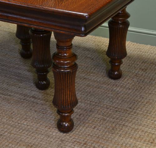 fig 2. Rich Victorian Solid Oak Antique Extending Dining Table