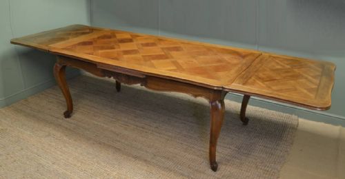 Huge 10ft French Antique Walnut Extending Dining Table