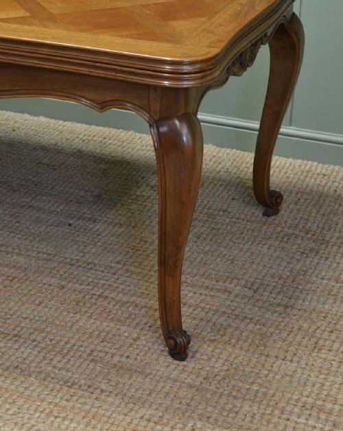 fig 2. Huge 10ft French Antique Walnut Extending Dining Table