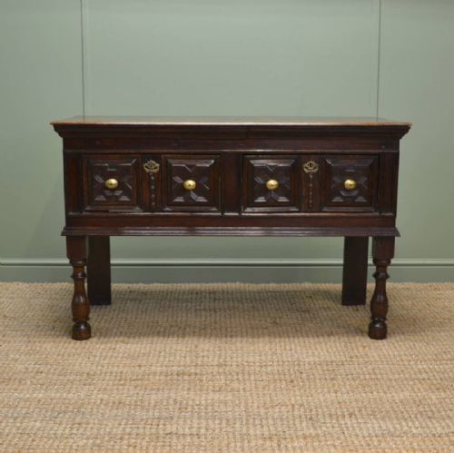 Superb Country Small Oak Antique Dresser Base