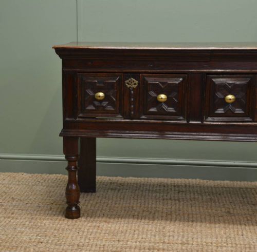 fig 1. Superb Country Small Oak Antique Dresser Base