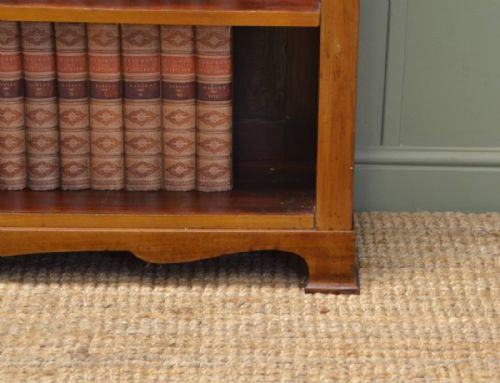 fig 1. Large Rich Mahogany Antique Art Nouveau Open Bookcase