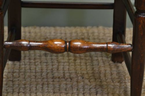 fig 2. Set of Six Georgian Country Oak Harlequin Antique Ladder Back Chairs