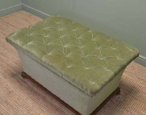 fig 2. Large Quality Victorian Antique Upholstered Ottoman