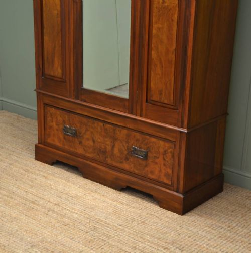 fig 2. Beautifully Figured Walnut Antique Victorian Wardrobe