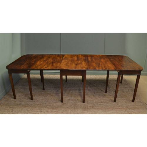 fig 1. Large Georgian Mahogany D end Antique dining Table