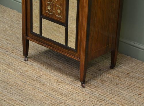 fig 1. Beautifully Inlaid Antique Victorian Rosewood Cabinet