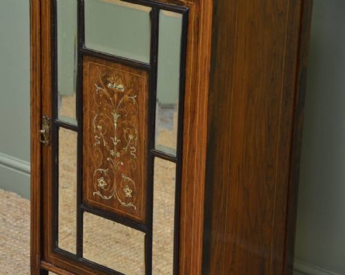 fig 2. Beautifully Inlaid Antique Victorian Rosewood Cabinet