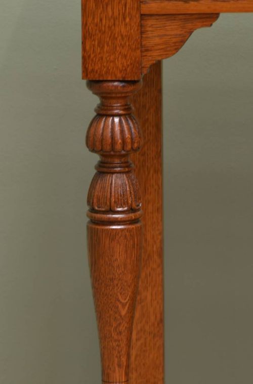 fig 2. Superb Quality Victorian Golden Oak Antique Hall Table