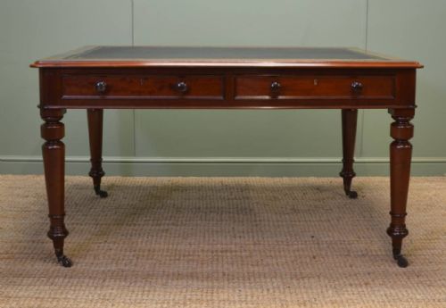 Superb Quality Large Victorian Antique Writing / Partners Desk