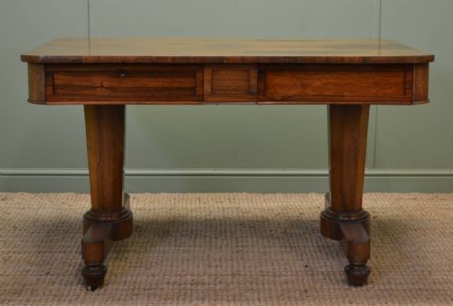 Superb Quality Figured Rosewood Antique William 1v Writing Table