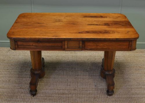fig 1. Superb Quality Figured Rosewood Antique William 1V Writing Table