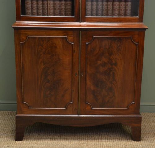 fig 1. Fine Quality Large Regency Antique Mahogany Bookcase