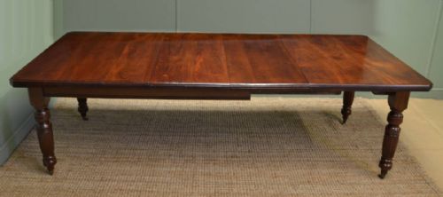 Large Victorian Walnut Antique Wind Out Dining Table