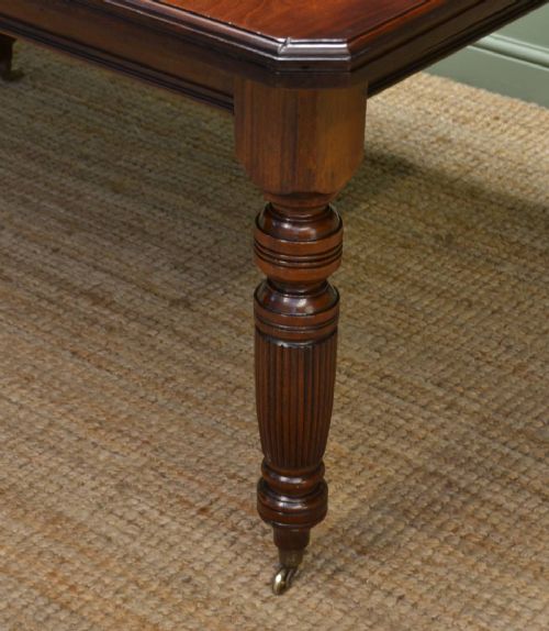 fig 1. Large Victorian Walnut Antique Wind Out Dining Table