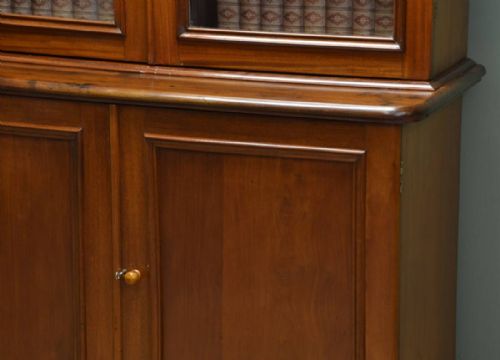 fig 2. Quality Victorian Mahogany Antique Glazed Bookcase