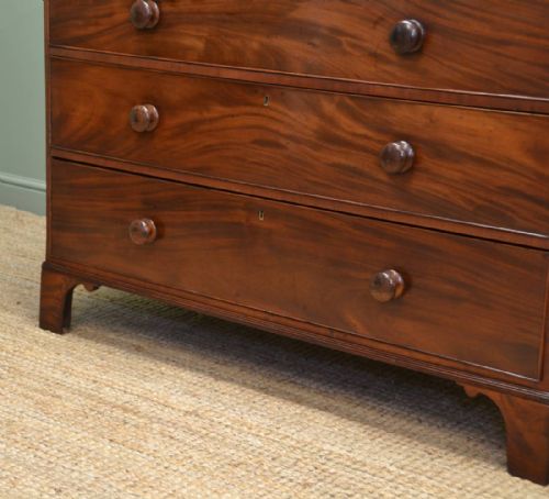 fig 1. Large Regency Figured Mahogany Antique Chest of Drawers