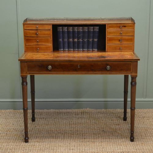 Fine Decorative Regency Antique Writing Table / Desk