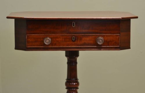 fig 2. Unusual Regency Mahogany Pedestal Occasional Table