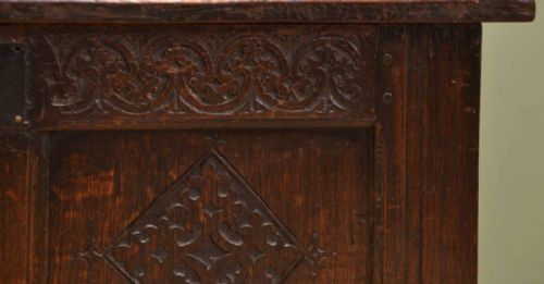 fig 2. Small Period Oak Antique Country Coffer